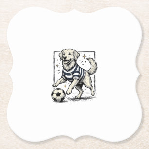 Porta-copo De Papel Camisa com Gravação de Cachorro de Futebol Antigo 