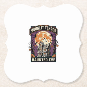 Porta-copo De Papel Camisa da Lua Assombrada Gravura Vintage Halloween