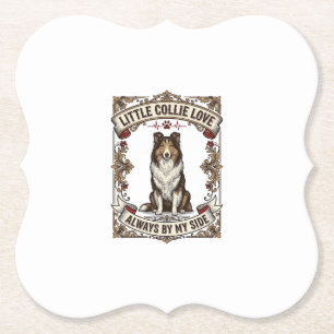 Porta-copo De Papel Camisa de Amante de Cães Collie com Citação de Gra