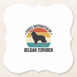 Porta-copo De Papel Camisa de amante de cão vintage Belgian Tervuren D