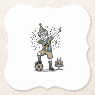 Porta-copo De Papel Camisa de aniversário de futebol menino dab vintag