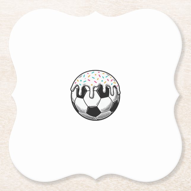 Porta-copo De Papel Camisa de Bola de Futebol com Glacê Pingando Vinta (Frente)