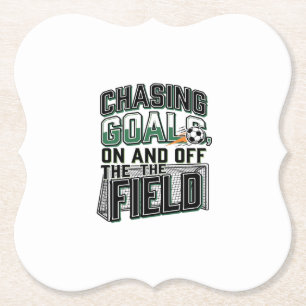 Porta-copo De Papel Camisa de Campo de Futebol Vintage Chasing Goals D