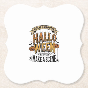 Porta-copo De Papel Camisa de Cena de Halloween Gravura Vintage Abóbor
