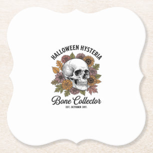 Porta-copo De Papel Camisa de Colecionador de Crânio de Halloween Vint