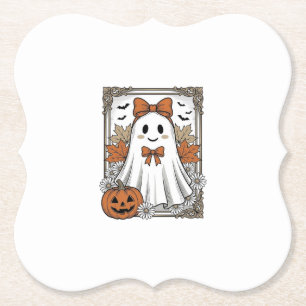 Porta-copo De Papel Camisa de Desenho de Fantasma de Halloween Fofo Vi