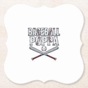 Porta-copo De Papel Camisa de desenho de gravura vintage Baseball Popp