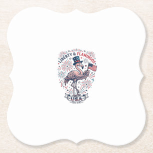 Porta-copo De Papel Camisa de desenho de gravura vintage de flamingo p
