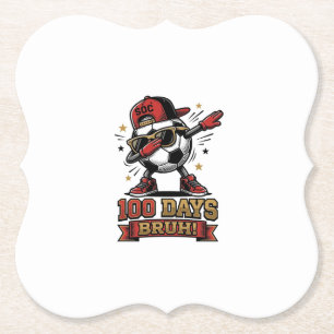 Porta-copo De Papel Camisa de Design de Dabbing de Futebol de 100 Dias