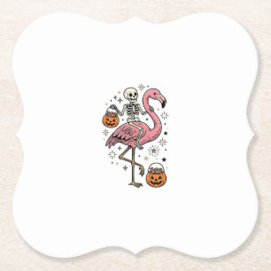 Porta-copo De Papel Camisa de Doce de Halloween de Flamingo Montado em