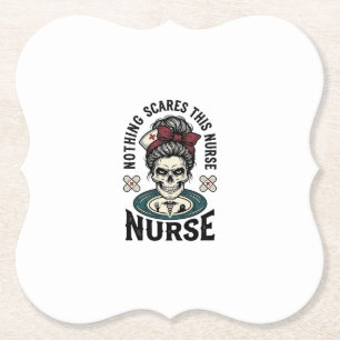 Porta-copo De Papel Camisa de Enfermeira de Halloween Crânio Vintage G