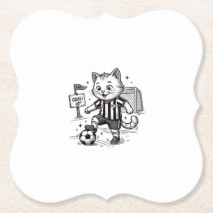Porta-copo De Papel Camisa de Futebol Vintage com Gato_1