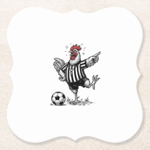 Porta-copo De Papel Camisa de Galinha Engraçada de Futebol Gravura Vin