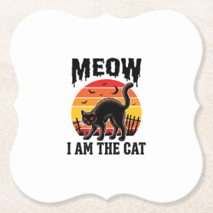 Porta-copo De Papel Camisa de Gato do Halloween Miado Design de Gato P