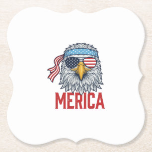 Porta-copo De Papel Camisa de Gravura Vintage Águia Patriótica Merica 