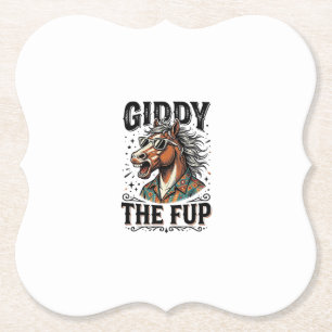 Porta-copo De Papel Camisa de gravura vintage Funny Giddy The Fup Hors