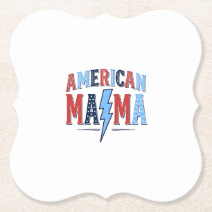 Porta-copo De Papel Camisa de Gravura Vintage Patriótica Mama American