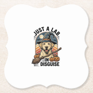 Porta-copo De Papel Camisa de Halloween para Labrador Vintage Bruxa Fa