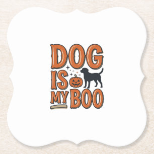 Porta-copo De Papel Camisa de Halloween Vintage Dog Is My Boo Design_1