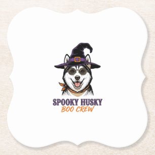 Porta-copo De Papel Camisa de Husky de Halloween Bruxa Cachorro Gráfic