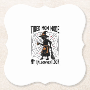 Porta-copo De Papel Camisa de Mãe de Halloween Fantasia Cansada Gráfic