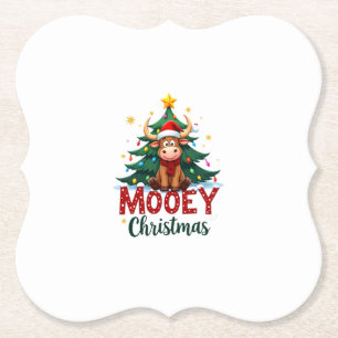 Porta-copo De Papel Camisa de Natal de Vaca das Terras Altas com Chapé