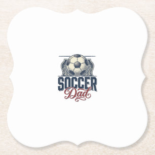 Porta-copo De Papel Camisa de Pai de Futebol Vintage Design_1