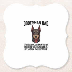 Porta-copo De Papel Camisa de Pai do Doberman com Gravação Vintage par