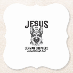 Porta-copo De Papel Camisa de Pastor Alemão da Fé para Amor de Cão Cri