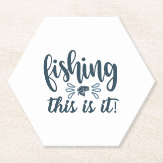 Porta-copo De Papel Camisa de pesca engraçada com slogan