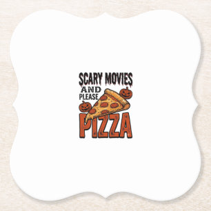 Porta-copo De Papel Camisa de Pizza de Terror para Fãs de Noite de Fil