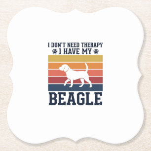 Porta-copo De Papel Camisa de Terapia de Cachorro Beagle Vintage Desig
