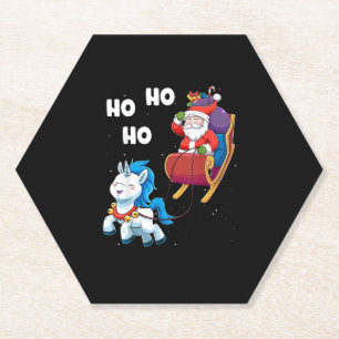 Porta-copo De Papel Camisa de Unicórnio de Natal Mágico Xmas Papai Noe