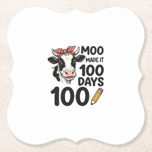 Porta-copo De Papel Camisa de Vaca de 100 Dias Desenho de Escola de Gr
