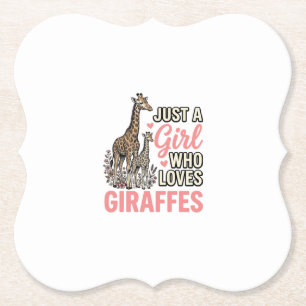 Porta-copo De Papel Camisa Desenho Girafa Amante Menina Vintage Engrav