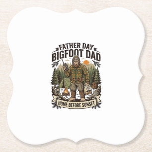 Porta-copo De Papel Camisa do Dia do Pai Bigfoot Papai Floresta Retro