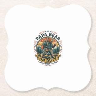 Porta-copo De Papel Camisa do Dia do Pai Urso Papa de Serviço Animal E