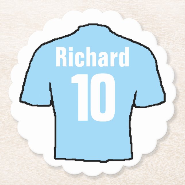 Porta-copo De Papel Camisa do ventilador de futebol para personalizar. (Frente)