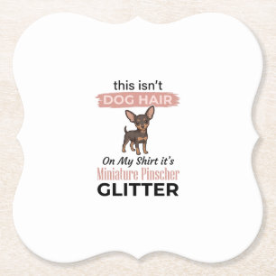 Porta-copo De Papel Camisa engraçada com brilho para cachorro Pinscher