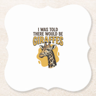 Porta-copo De Papel Camisa engraçada de girafa com desenho vintage_1