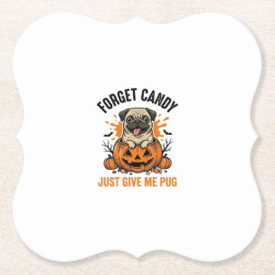 Porta-copo De Papel Camisa engraçada de Pug de Halloween Esqueça o Des