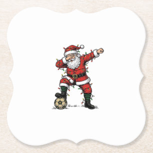 Porta-copo De Papel Camisa Esportiva de Natal do Papai Noel Vintage_1