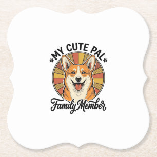 Porta-copo De Papel Camisa Família Corgi Design de Amante de Pet Vinta
