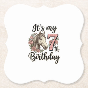 Porta-copo De Papel Camisa Floral Vintage Desenho Menina 7º Aniversári