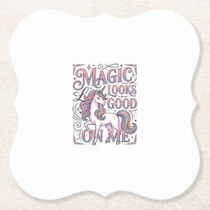 Porta-copo De Papel Camisa Gráfica da Magia do Unicórnio Fica Bem em M