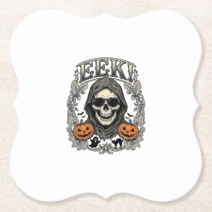 Porta-copo De Papel Camisa Gráfica de Caveira de Halloween Gravura Vin
