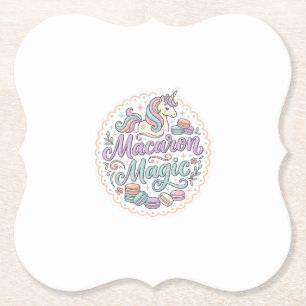 Porta-copo De Papel Camisa Mágica de Macaron Unicórnio Design Capricho