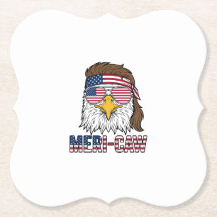 Porta-copo De Papel Camisa Meri-Caw Águia Patriótica Gravura Vintage_1