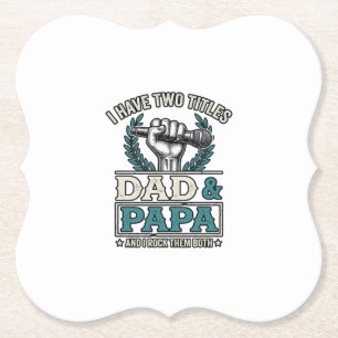 Porta-copo De Papel Camisa Microfone Vintage Títulos de Rock do Papai