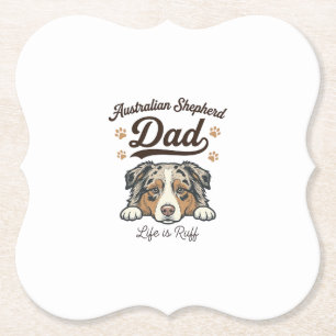 Porta-copo De Papel Camisa Vintage Australian Shepherd Dad Life Is Ruf